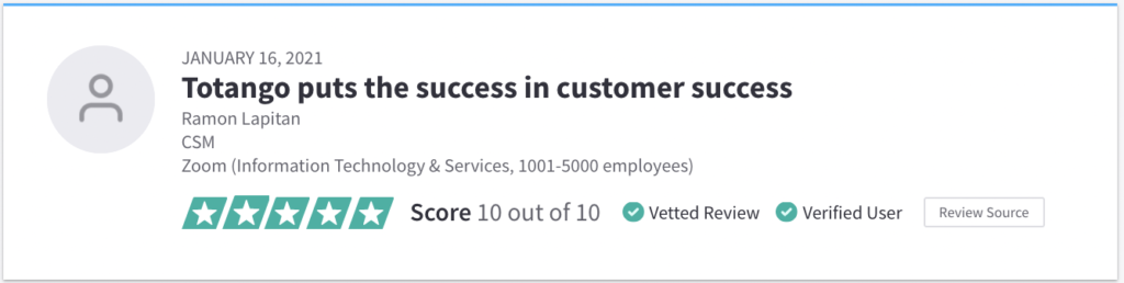 TR Success in Customer Success Quote